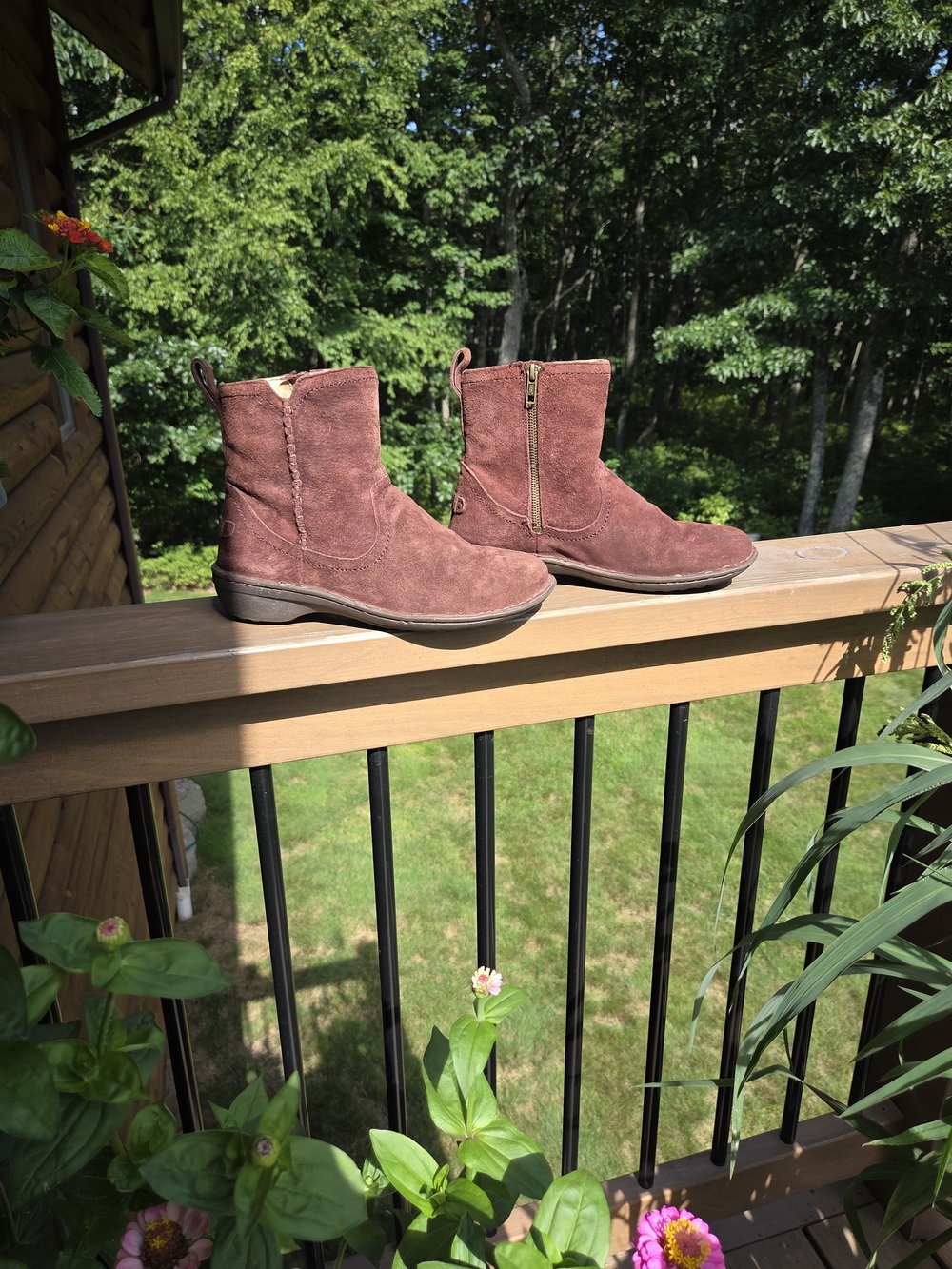 UGG Women's Suede Ankle Boots in Chestnut